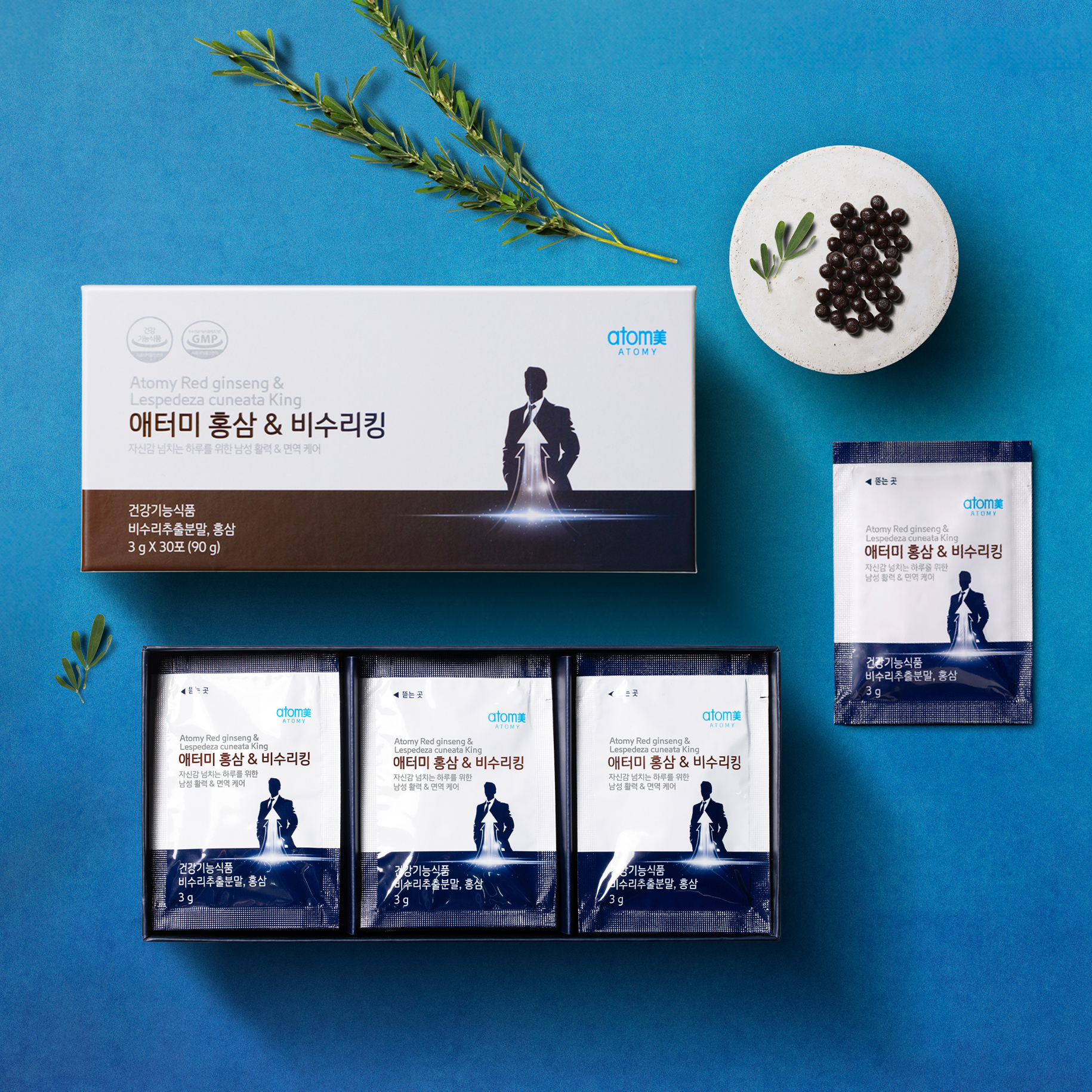 Atomy Red Ginseng & Bisuri King (30 pakki, 1 kuu varu)